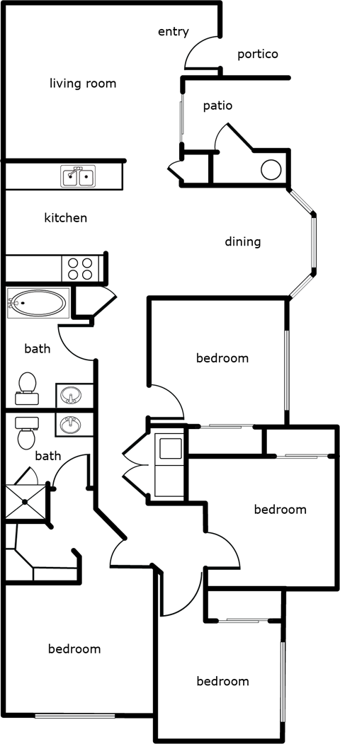 Vista Ridge 4 Bed 2 Bath 1401 SF